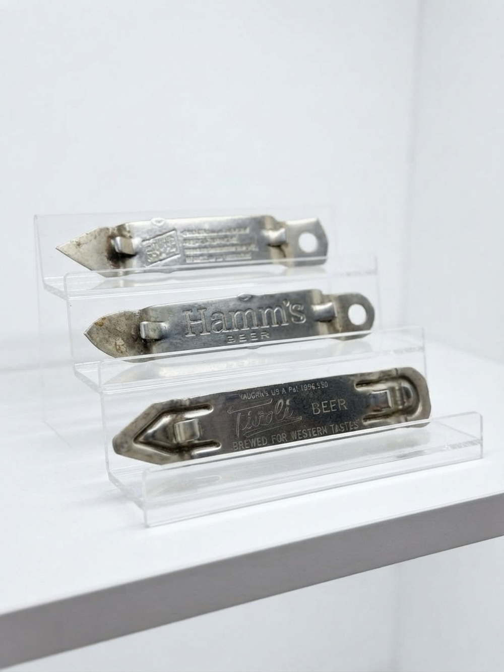 Vintage Beer Church Key Opener Lot (3pc) - Tivoli, Hamm’s & Schlitz  (0409M)